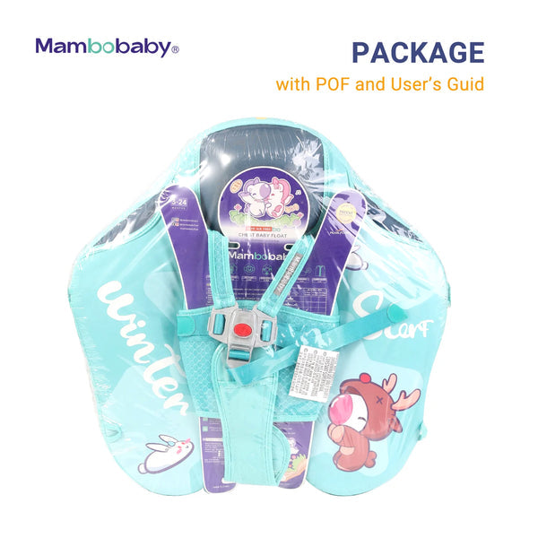 Mambobaby™ KuKuKiKi | Luftfreie Baby-Schwimmhilfe mit UV-Dach (3-24m)