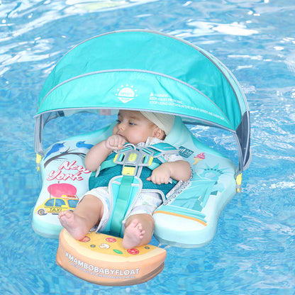 Mambobaby™ New York | Luftfreie Baby-Schwimmhilfe mit UV-Dach (3-24m)