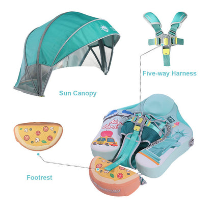Mambobaby™ New York | Luftfreie Baby-Schwimmhilfe mit UV-Dach (3-24m)