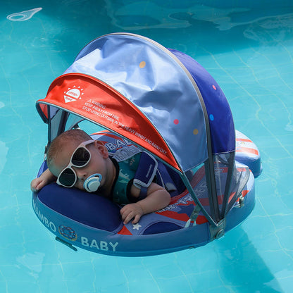 Mambobaby™ American Doughnut | Luftfreie Baby-Schwimmhilfe mit UV-Dach (3-24m)
