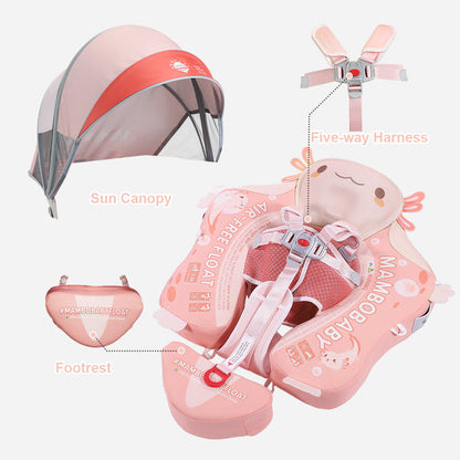 Mambobaby™ Salamander | Luftfreie Baby-Schwimmhilfe mit UV-Dach (3-24m)