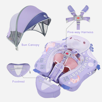 Mambobaby™ Salamander | Luftfreie Baby-Schwimmhilfe mit UV-Dach (3-24m)