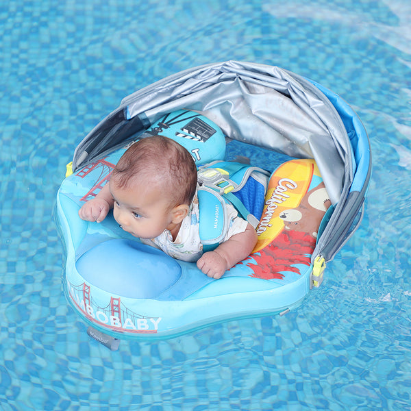 Mambobaby™ California | Luftfreie Baby-Schwimmhilfe mit UV-Dach (3-24m)