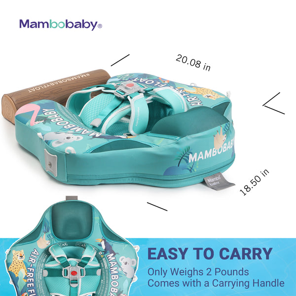 Mambobaby™ Tropical Rain Forest | Luftfreie Baby-Schwimmhilfe mit 180° UV-Dach (3-24m)