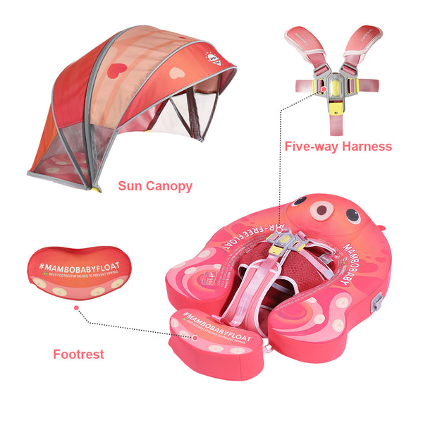 Mambobaby™ Octopus | Luftfreie Baby-Schwimmhilfe mit UV-Dach (3-24m)