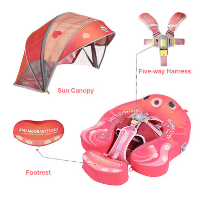 Mambobaby™ Octopus | Luftfreie Baby-Schwimmhilfe mit UV-Dach (3-24m)