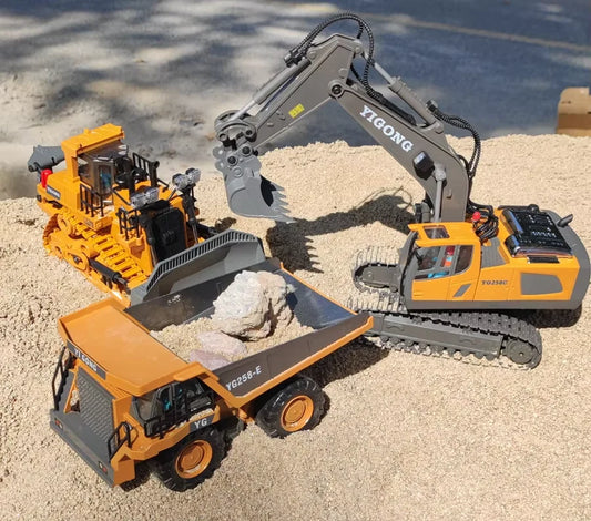 Ferngesteuerter Bagger für Kinder im Sand