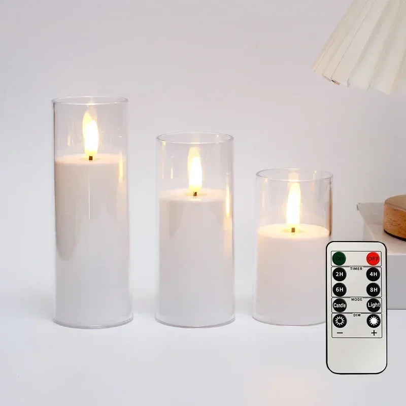 LED-Kerzen weiß 3er-Set
