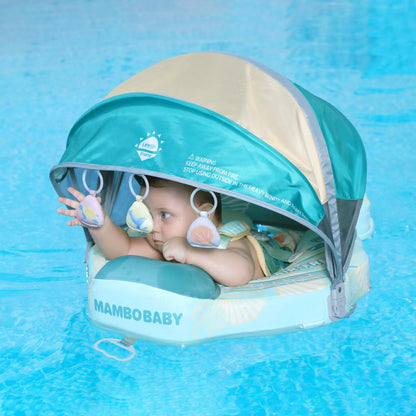 Baby im Mambobaby™ Seashell Schwimmring sicher im Pool