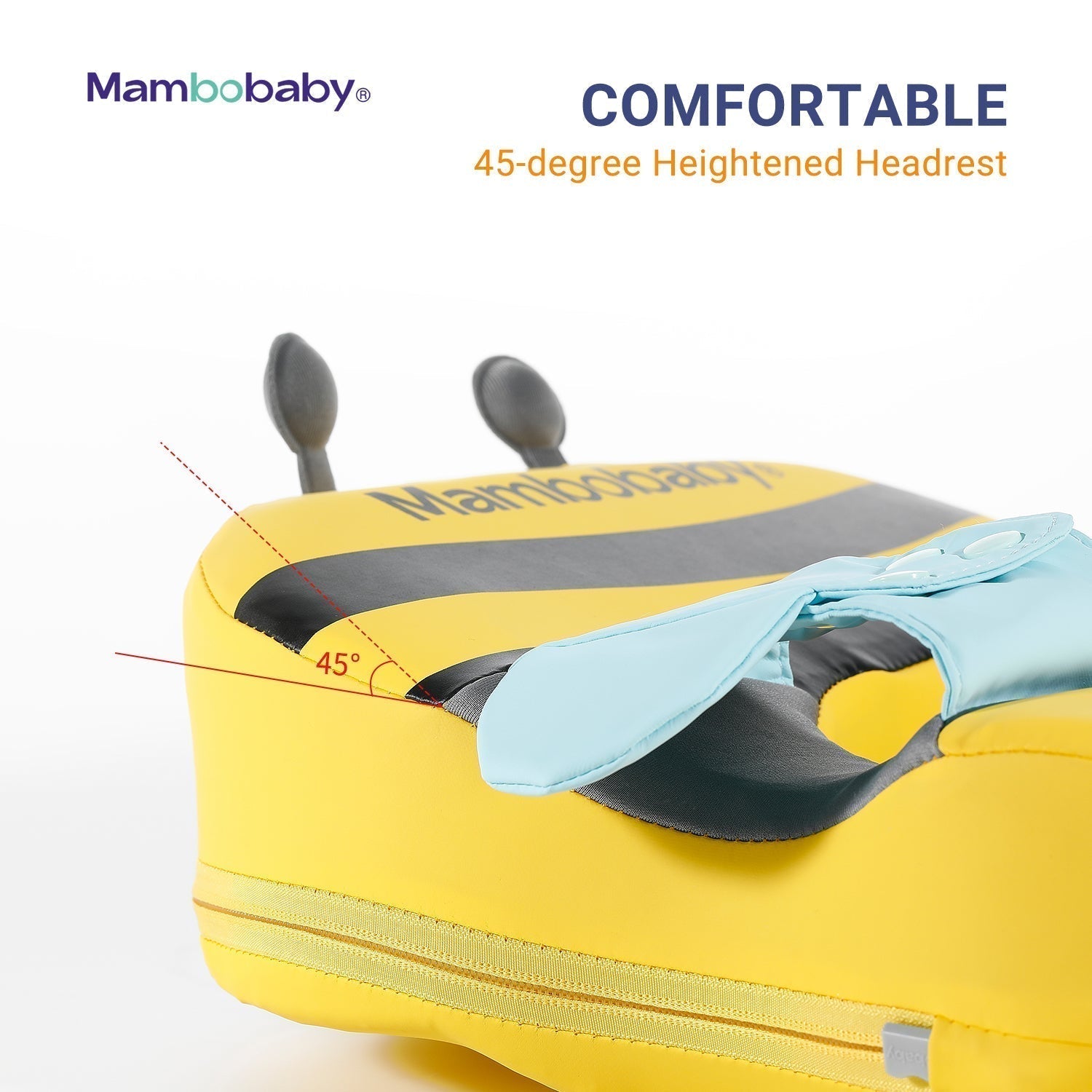Bequeme Kopfstütze für Kleinkinder beim Mambobaby™ Biene Schwimmring