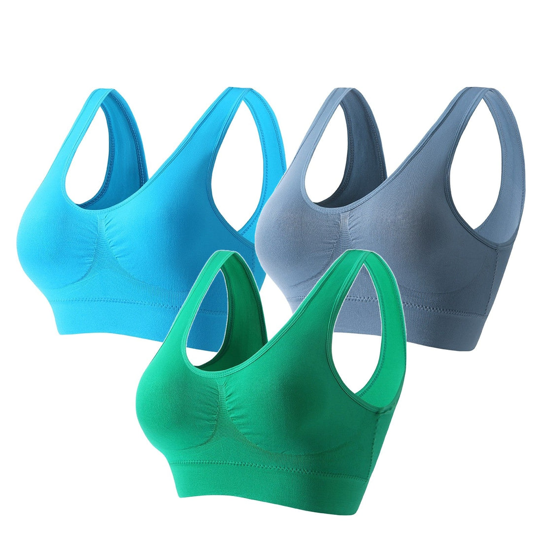 Nahtloser BH ohne Bügel, 3er-Set