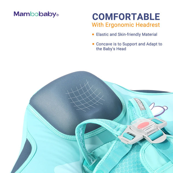 Mambobaby™ KuKuKiKi | Luftfreie Baby-Schwimmhilfe mit UV-Dach (3-24m)
