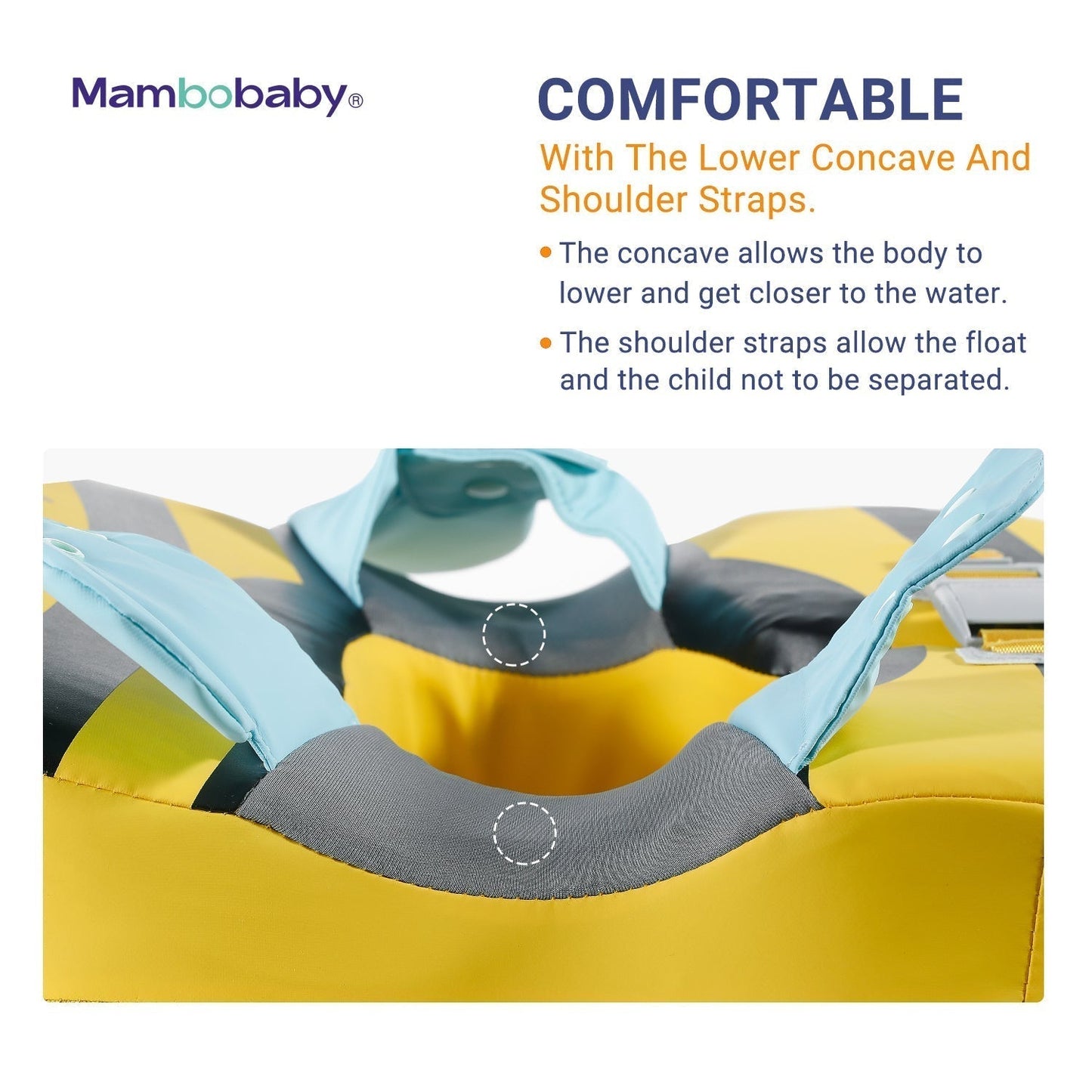 Einfache Anwendung des Mambobaby™ Biene Schwimmrings für Eltern