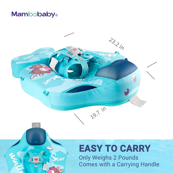 Mambobaby™ KuKuKiKi | Luftfreie Baby-Schwimmhilfe mit UV-Dach (3-24m)