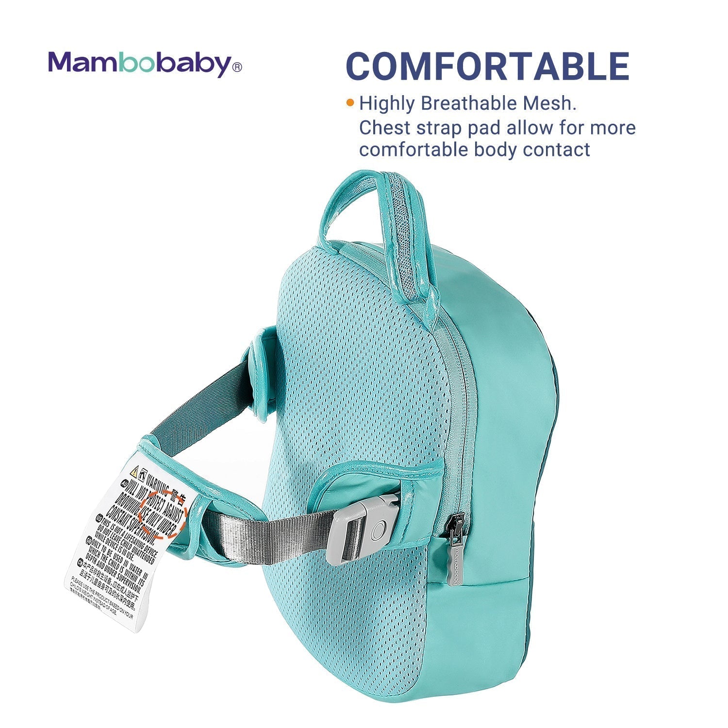 Ein Kind nutzt den Mambobaby™ Kids Back Float sicher für das Schwimmtraining.