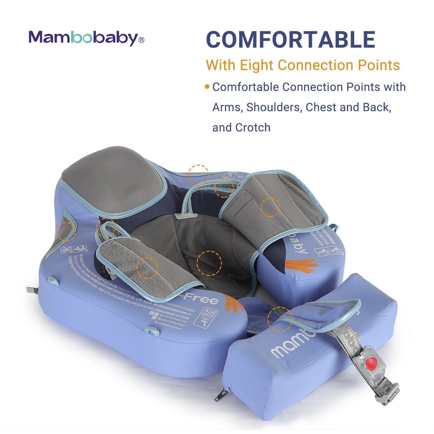 Komfortabel mit 5 Verbindungspunkten am Mambobaby™ Pinguin Trainer