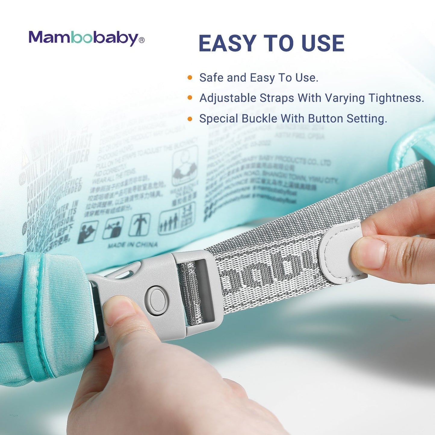 Einfache Handhabung der Mambobaby™ Schwimmflügel für den schnellen Badespaß.