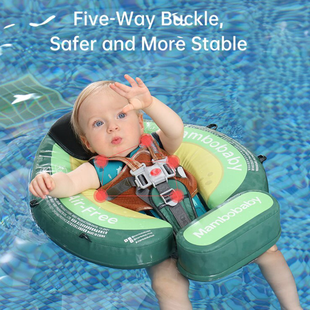 Professionelles 5-Punkt-Gurtsystem der Mambobaby™ Avocado Edition für maximale Sicherheit.