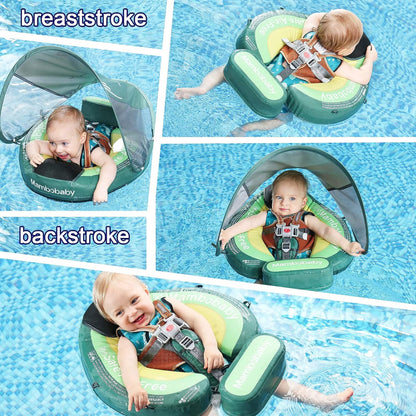 Unterstützte Brust- und Rückenschwimm-Positionen der Mambobaby™ Avocado.