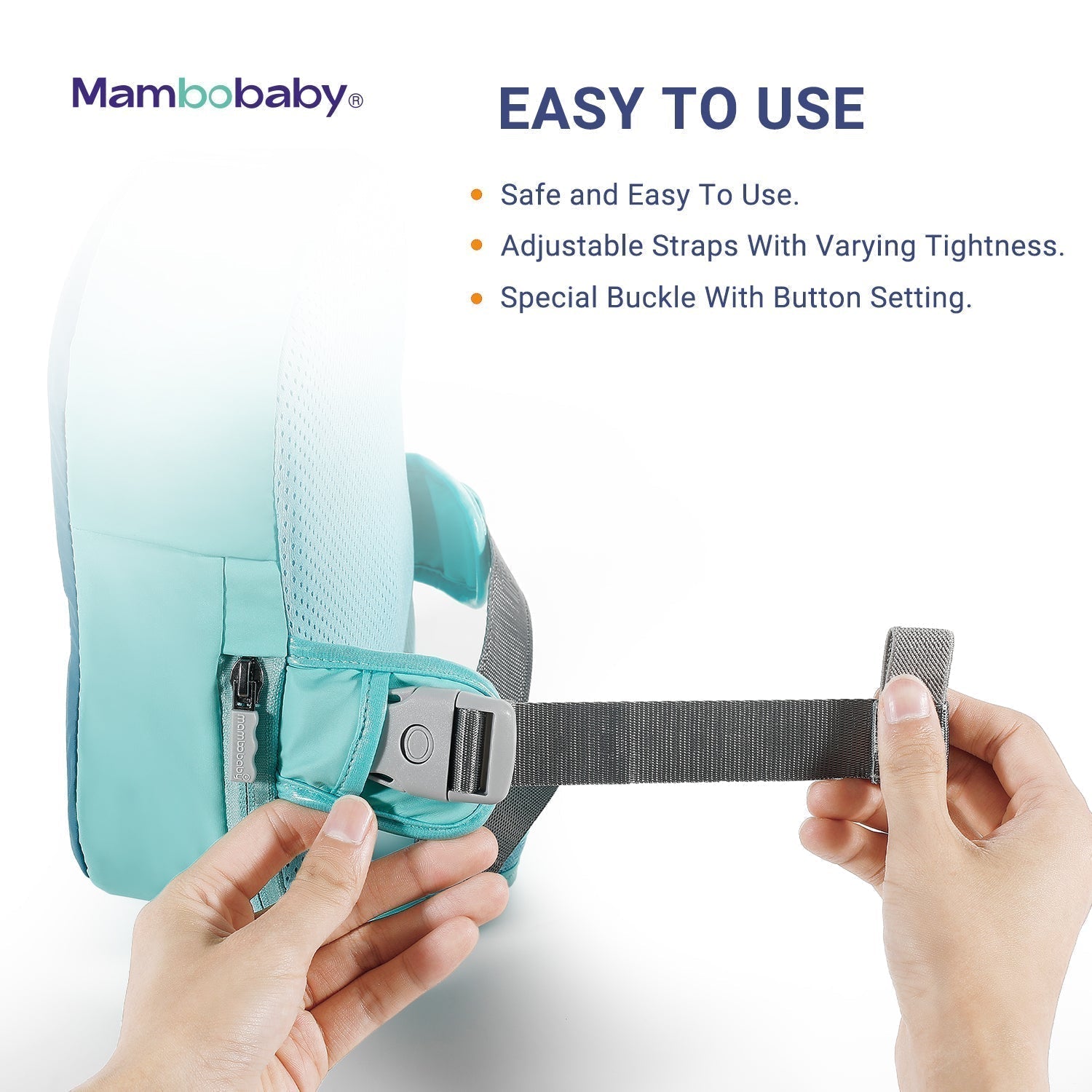 Einfache Handhabung des Mambobaby™ Back Floats für den schnellen Pool-Spaß.