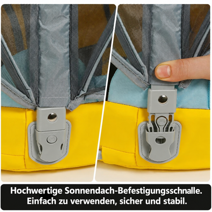 Hochwertige Sonnendach-Befestigungsschnalle der Mambobaby™ Biene Schwimmhilfe.