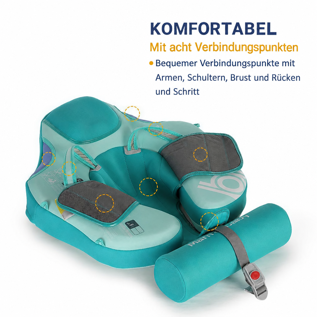 Bequeme 8-Punkt-Verbindung der Mambobaby™ Dino Schwimmhilfe
