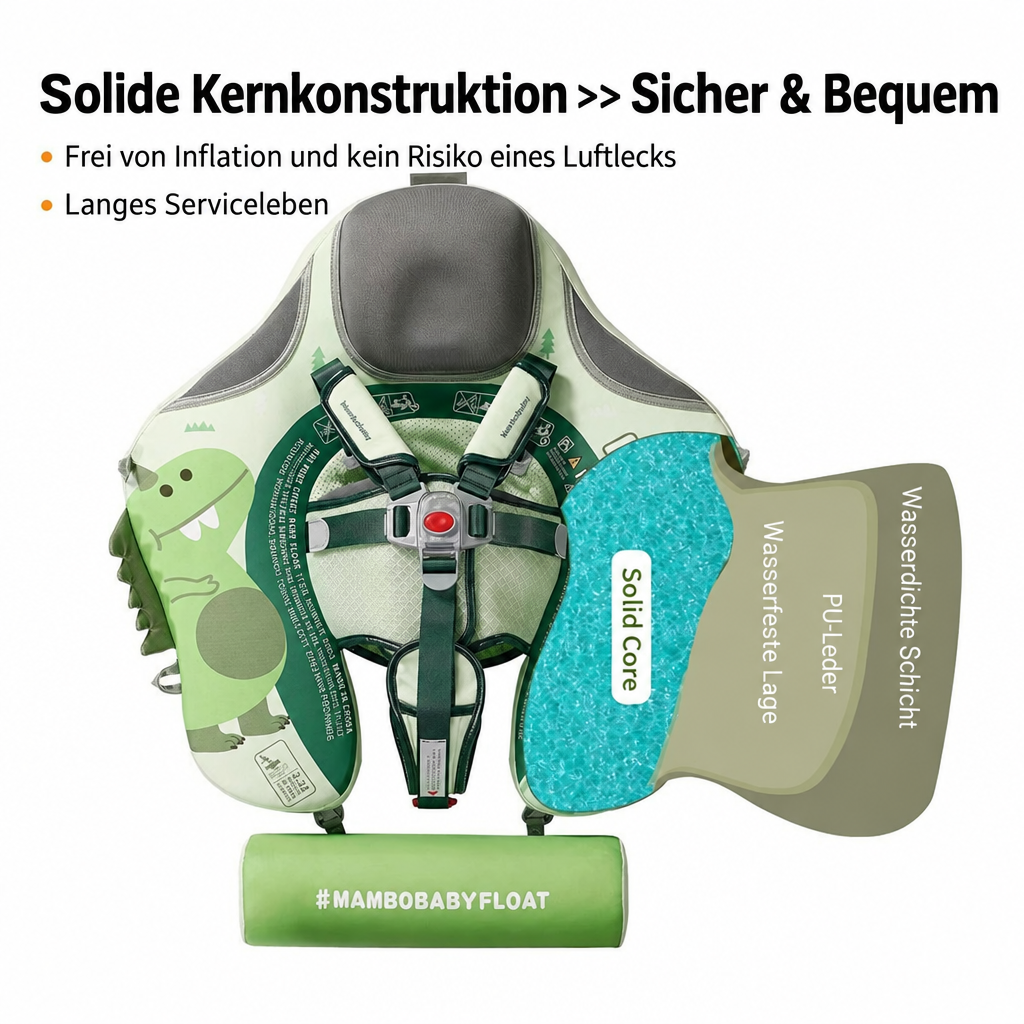 3-Schicht-Aufbau der Mambobaby™ Dino Edition mit PearlFoam™ Kern.