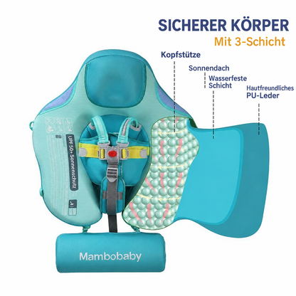 Sicherer 3-Schicht-Aufbau der Mambobaby™ Dino Schwimmhilfe