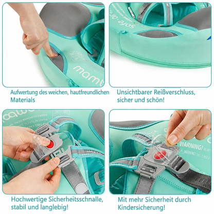Anleitung zum Verriegeln und Entriegeln des Mambobaby™ Flamingo Gurtsystems