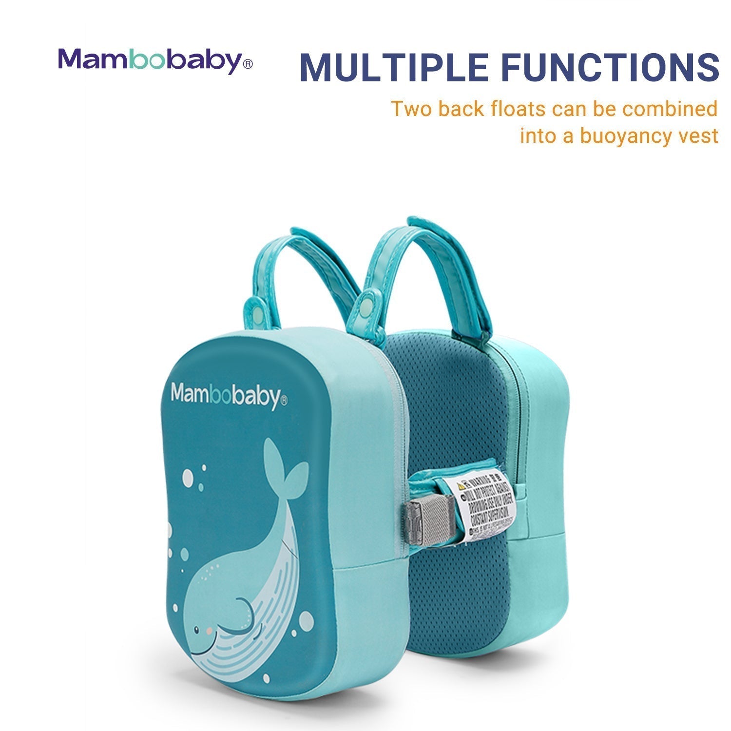 Original Mambobaby™ Kids Back Float — Luftfreie Schwimmhilfe für Kinder (1-6 Jahre).