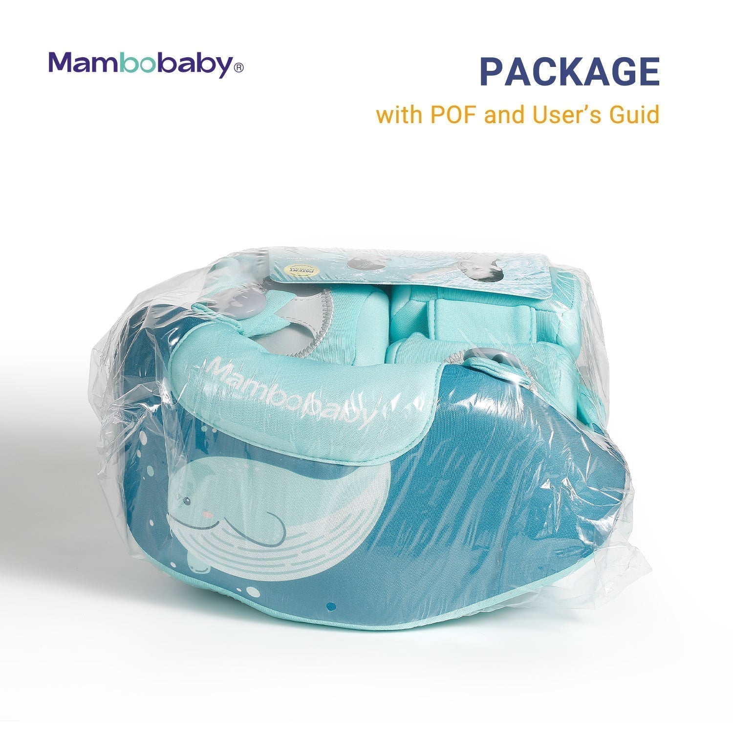 Vollständiger Lieferumfang der Mambobaby™ 3-Stufen Schwimmlernhilfe.