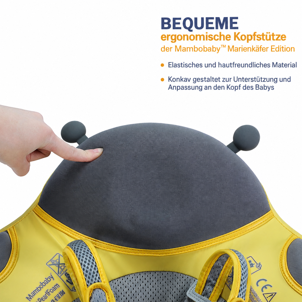 Bequeme ergonomische Kopfstütze der Mambobaby™ Marienkäfer Edition