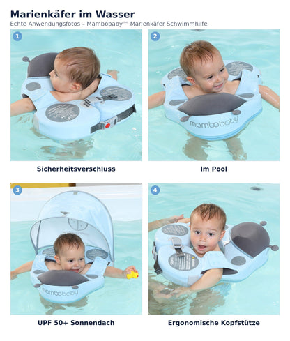 Mambobaby™ Marienkäfer Schwimmhilfe im Wasser – Anwendungsfotos