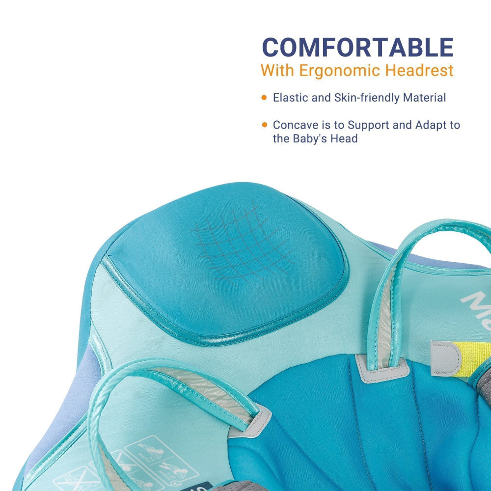 Ergonomische Kopfstütze der Mambobaby™ Modern Geometric Schwimmhilfe für mehr Komfort.