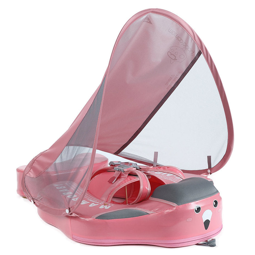 Original Mambobaby™ Pink Flamingo Edition — Luftfreie Baby Schwimmhilfe für 3-24 Monate.