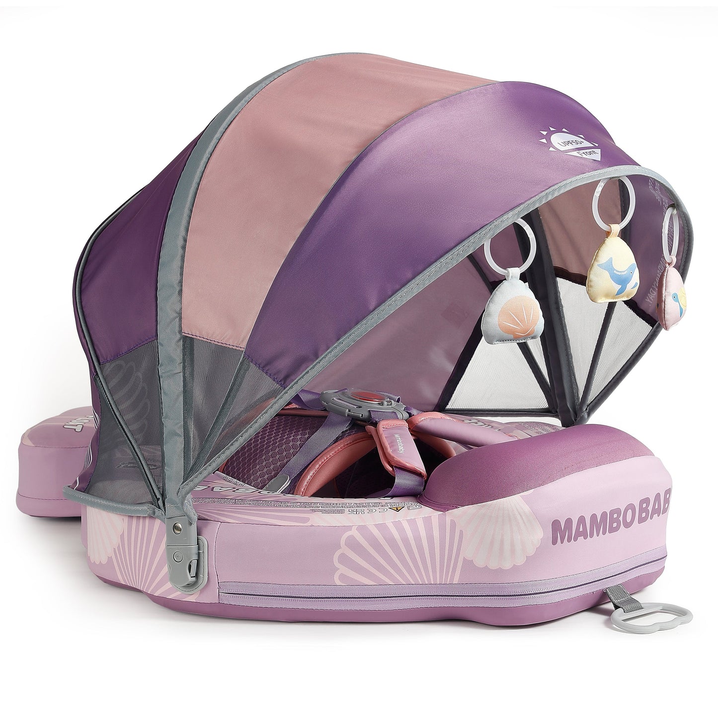 Mambobaby™ Seashell selbstaufblasender Baby Schwimmring Seestern Design