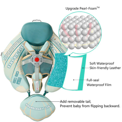 3-lagiges hautfreundliches Material des Mambobaby™ Seashell Schwimmrings