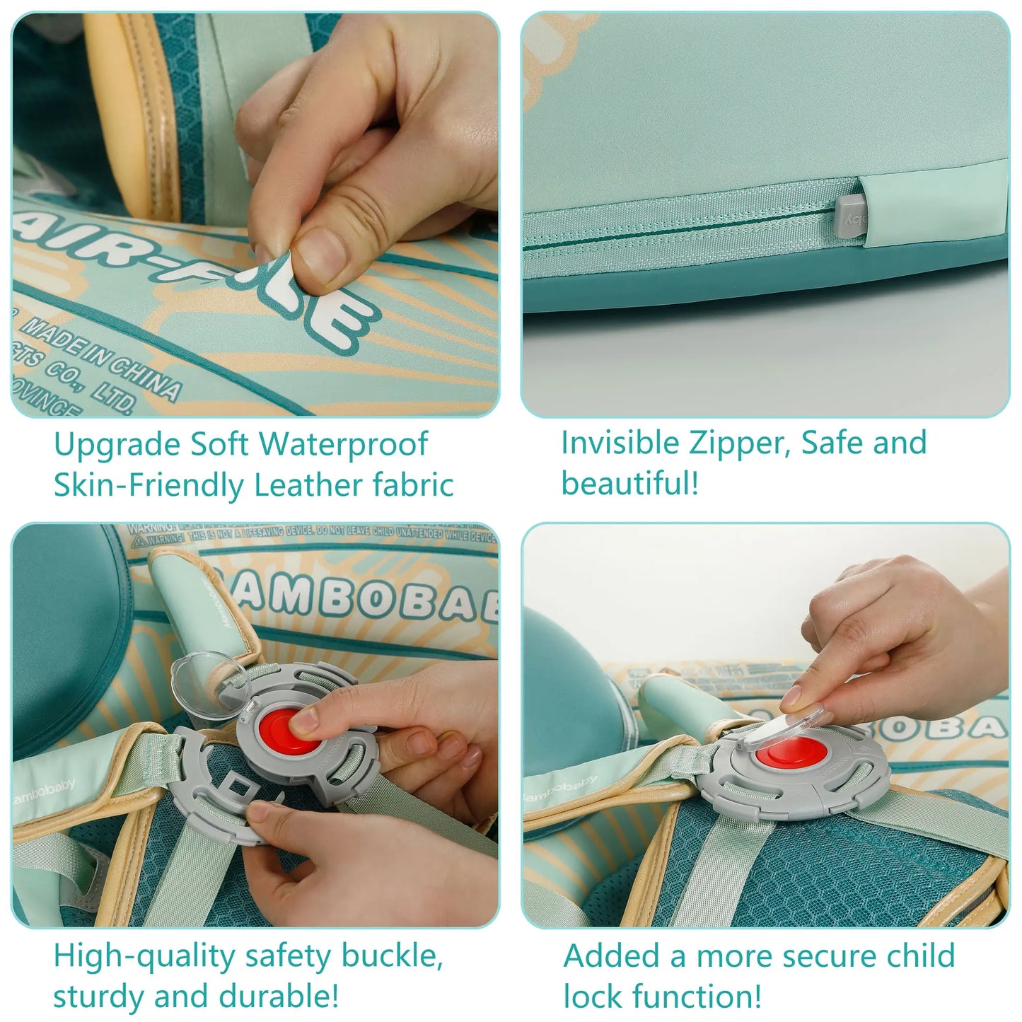 Verstärkte Sicherheits-Schnallen Mambobaby™ Seashell 5-Punkt-Gurt