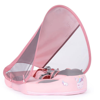 Kompaktes Falt-Design der Mambobaby™ Unicorn Edition für den Urlaub.