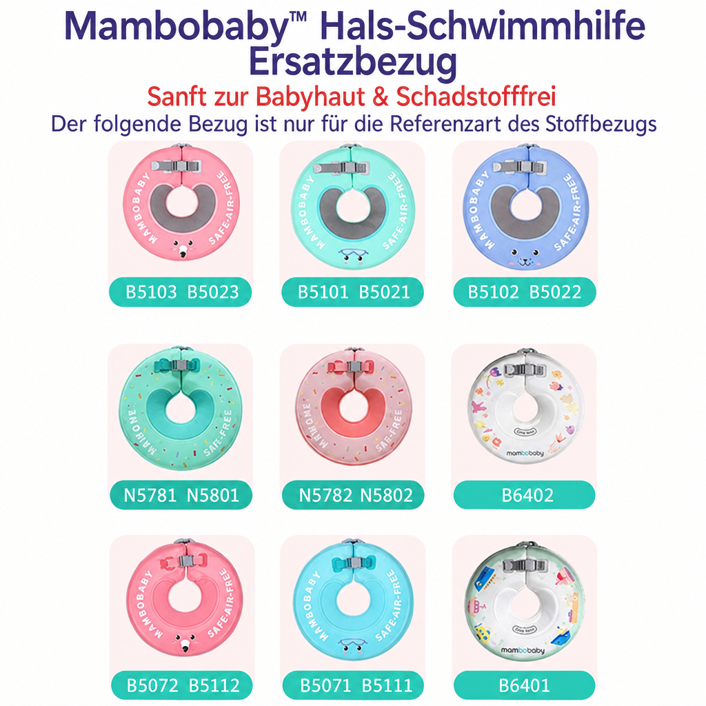 Mambobaby™ Hals-Schwimmhilfe Ersatzbezug – Sanft zur Babyhaut & Schadstofffrei